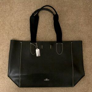 Brand New w/tags Coach Derby Tote bag, black leather, large bag